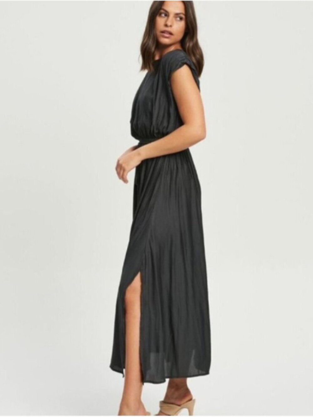 Willa Carol Midi Dress Black Size 10 - Picture 2 of 9